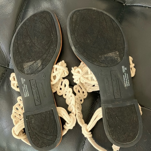 Size 6 American Eagle Outfitters women’s Cream Macramé Sandals - Picture 5 of 12